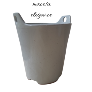 Porta maceta  Blanco elegance ceramica